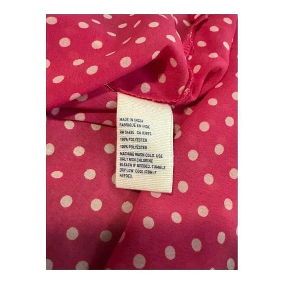 American Eagle Outfitters Women’s Large Pink Polka Dot Button‎ Down Shirt - Picture 7 of 7